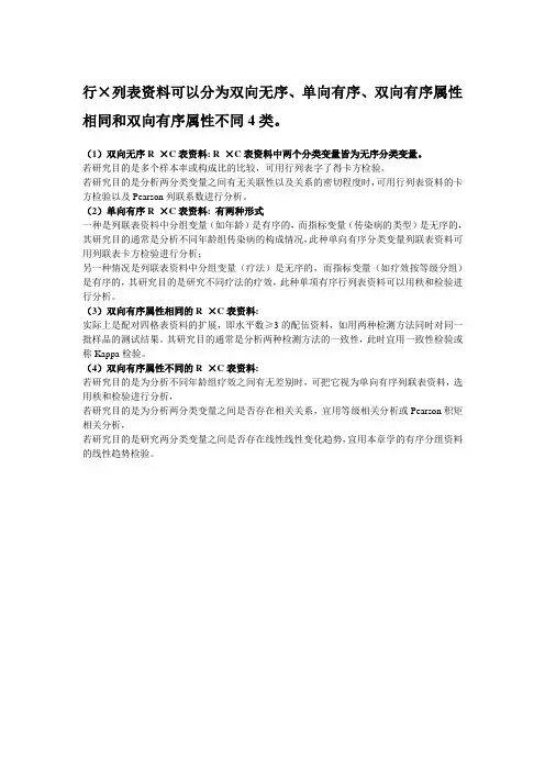 统计学卡方检验使用条件及辨析