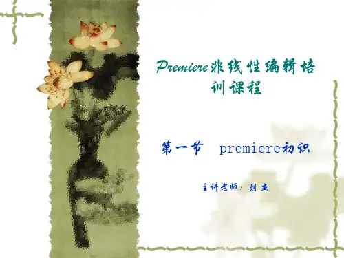 Premiere非线性编辑培训课程(一)