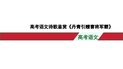 高考语文诗歌鉴赏《丹青引赠曹将军霸》