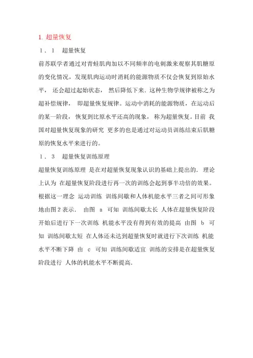 超量恢复