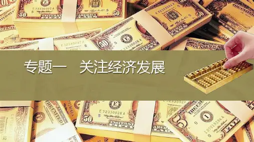 专题一 关注经济发展PPT课件