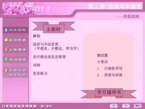 日本语初级综合课程1-2