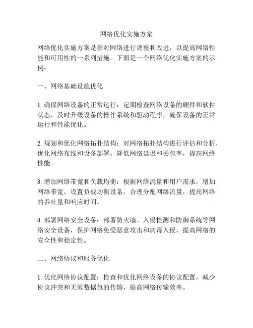 网络优化实施方案