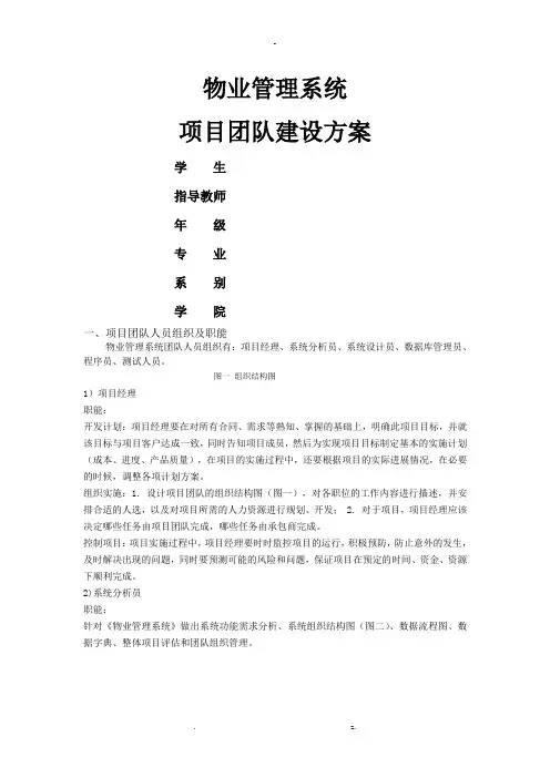 项目团队建设方案