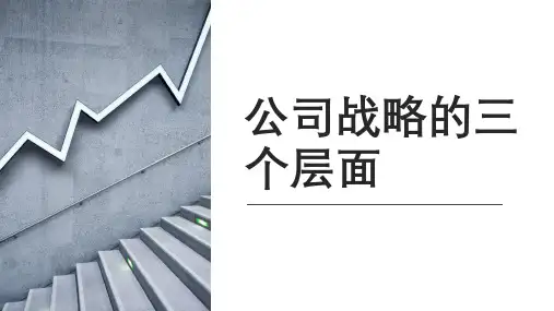 公司战略的三个层面