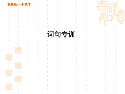 鲁教版五四制八年级下册英语专项训练 习题课件 词句专训