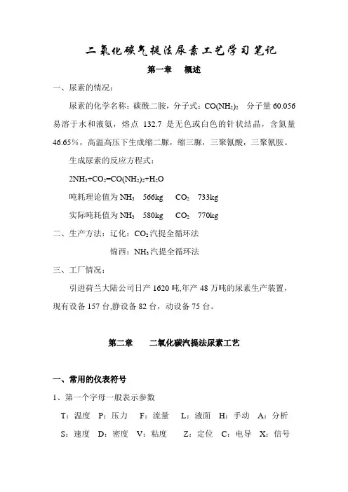 二氧化碳气提法尿素工艺学习笔记