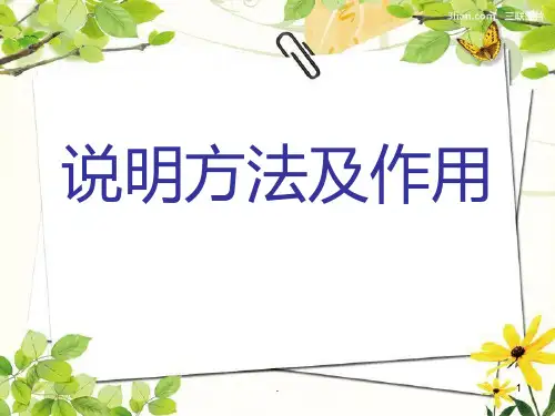 说明方法及答题格式PPT课件