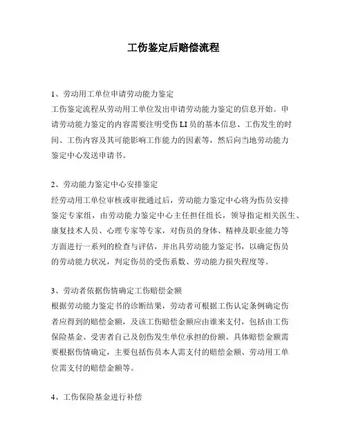 工伤鉴定后赔偿流程