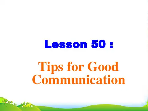 冀教版九年级英语全册Lesson 50课课件
