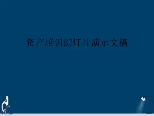 资产培训幻灯片演示文稿
