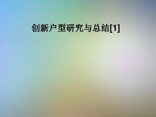 创新户型研究与总结[1]