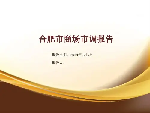 2019合肥银泰中心、金鹰国际购物中心等项目市场调研报告