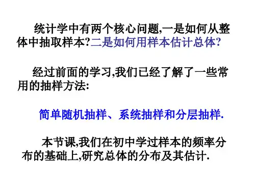 频率分布直方图与概率密度曲线