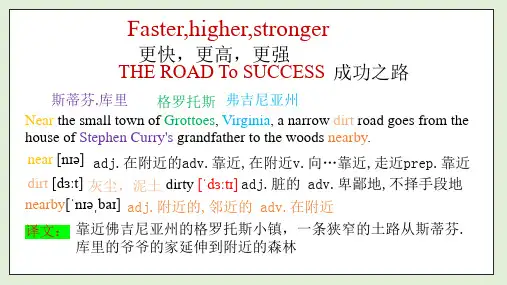 Unit 3 Understanding ideas The Road to Success高中英语