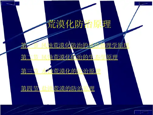 林业工程课件-荒漠化防治原理