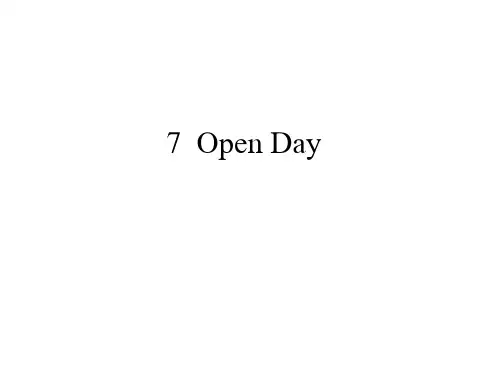 牛津上海版(深圳用)五年级下册英语Module 3 Unit  7  Open Day课件