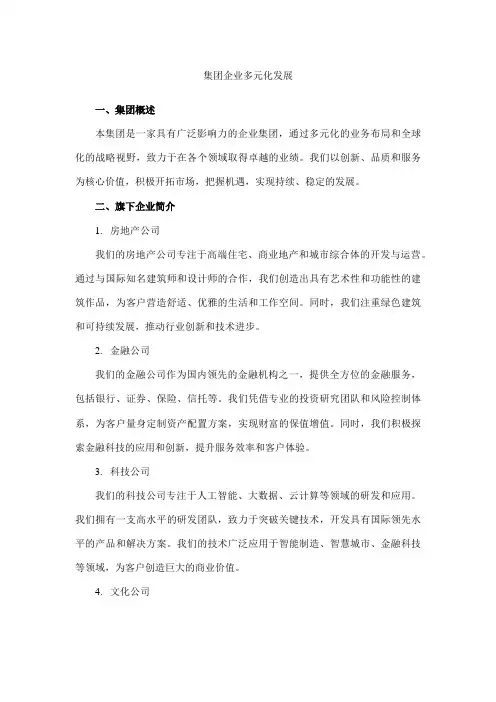 集团所有企业简介员工手册