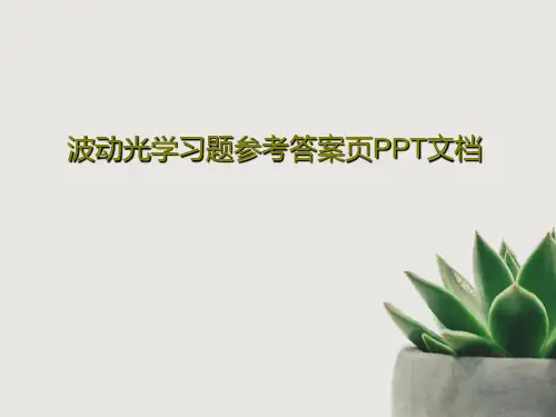 波动光学习题参考答案页PPT文档共145页文档