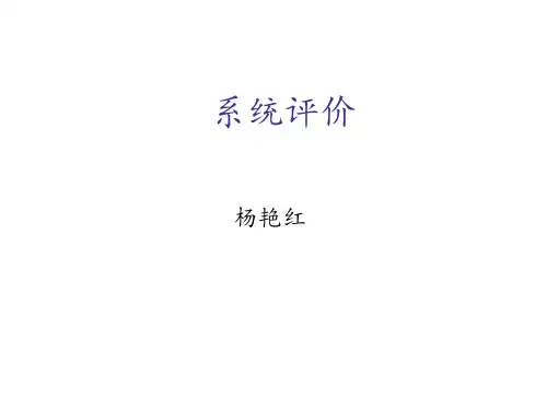 系统评价PPT课件(文库推荐)