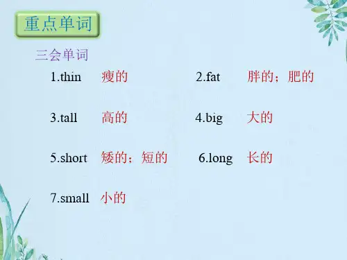三年级下册英语课件-unit3听写清单｜人教(PEP)(2018秋) (共8张PPT)