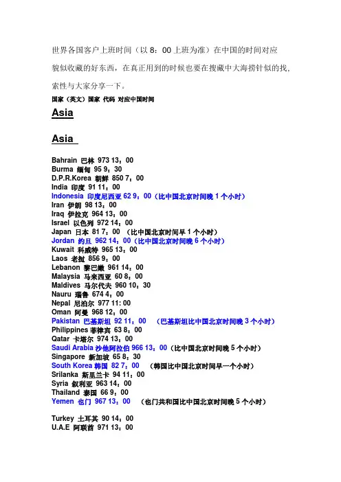 外贸必备的小常识