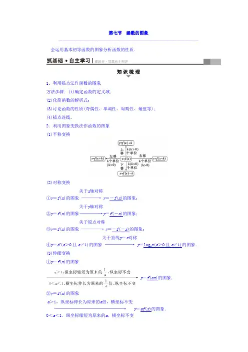 2018届高考数学(文)大一轮复习教师用书第2章函数、导数及其应用第7节函数的图象Word版含答案
