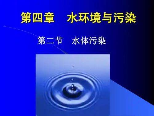 第四章  第二节 水体污染
