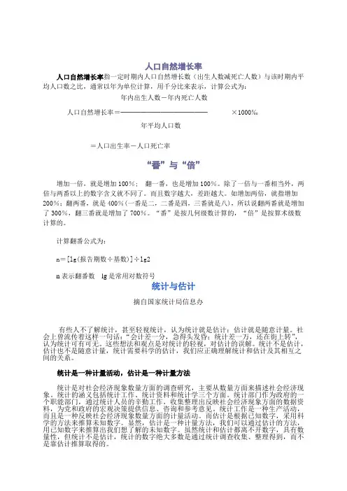 人口自然增长率