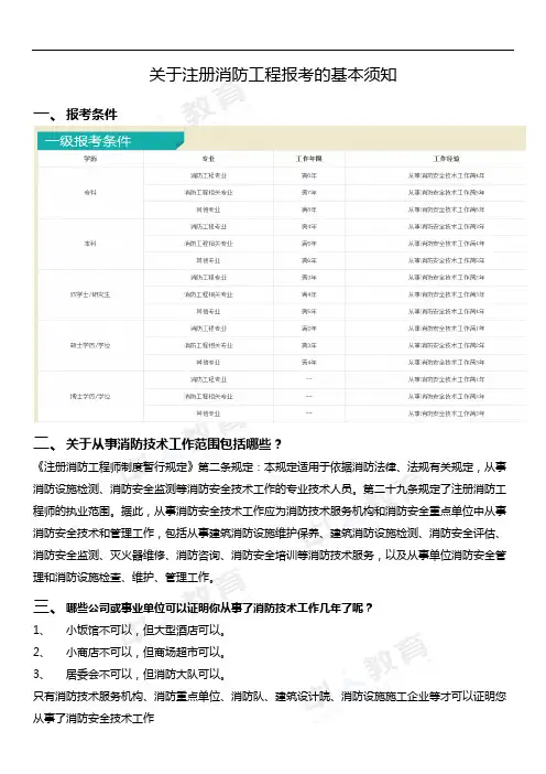 消防工程师考试常见问题汇总