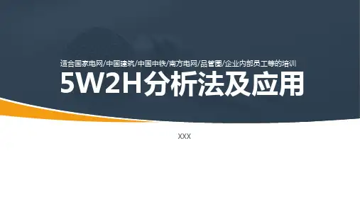 5W2H分析法及应用