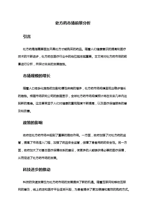 2024年处方药市场前景分析