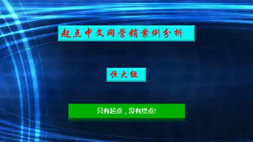 起点中文网市场营销分析