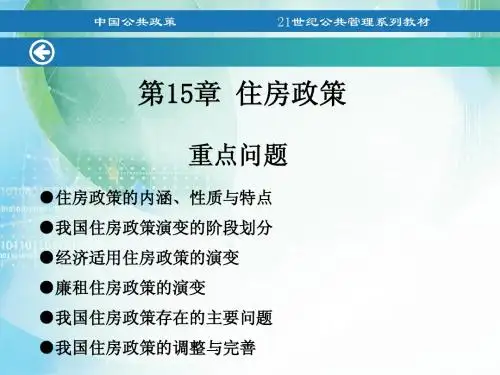 第15章 住房政策PPT