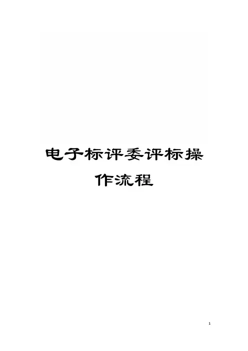 电子标评委评标操作流程模板