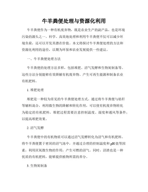 牛羊粪便处理与资源化利用