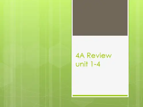 译林版小学英语四年级上册(4A)《Project 1 A profile》PPT1