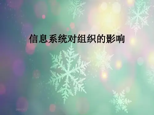 信息系统对组织的影响