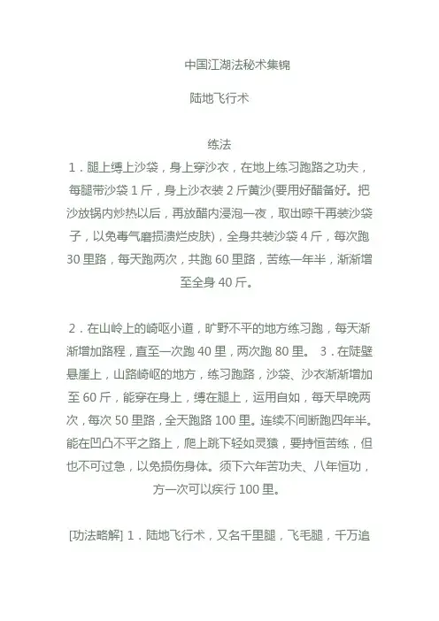 中国江湖法秘术集锦