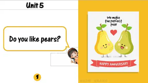 Unit 5 Do you like pears？ A Let's learn 课件（20张PPT）