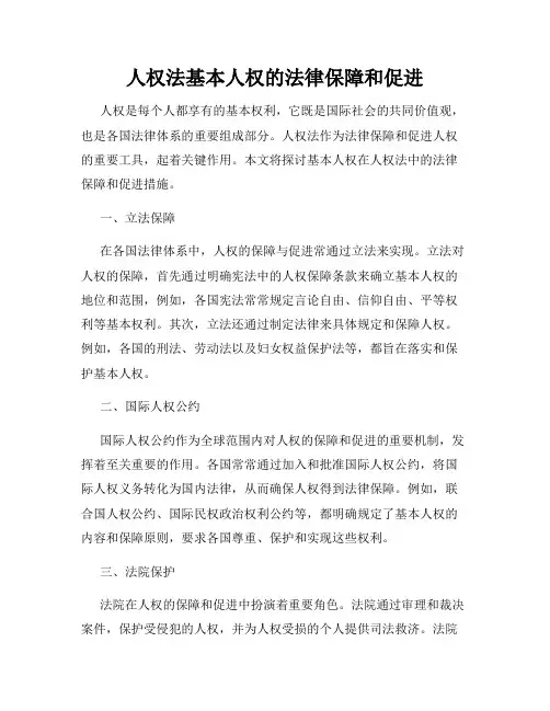 人权法基本人权的法律保障和促进