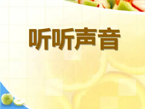 《听听声音》声音PPT课件2