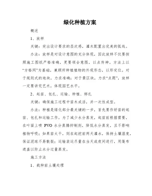 绿化种植方案