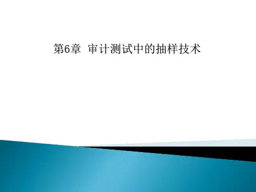 第6章审计测试中的抽样技术ppt课件