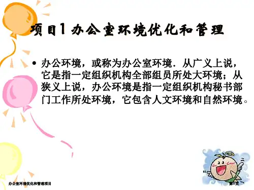 办公室环境优化和管理项目