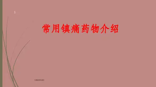 常用镇痛药物介绍ppt课件