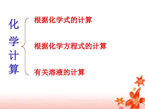 初中化学计算题专题复习课件大全(共54张PPT)