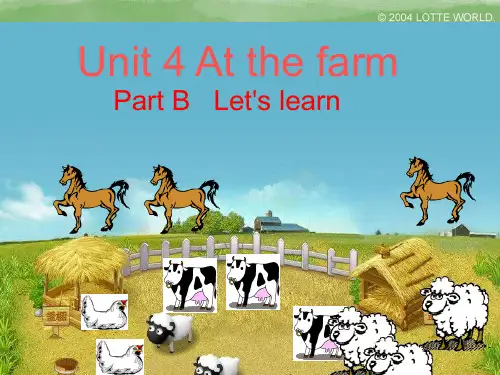 人教版PEP版英语四年级下册  4 单元Part BLet's Learn课件 名师教学PPT课件