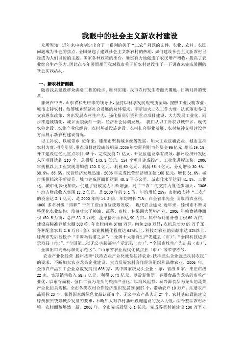 我眼中的社会主义新农村建设