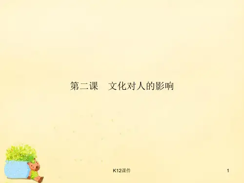 高中政治 第一单元 文化与生活 第二课 文化对人的影响 第一框 感受文化影响课件 新人教版必修31